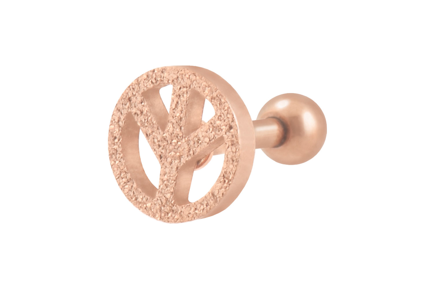 Chirurgenstahl Ohrpiercing PEACE + DIAMANTOPTIK ++SALE++